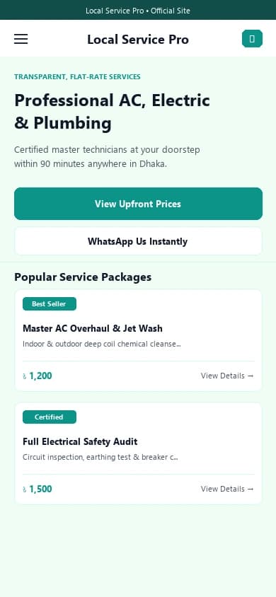 Local Service Pro phone preview
