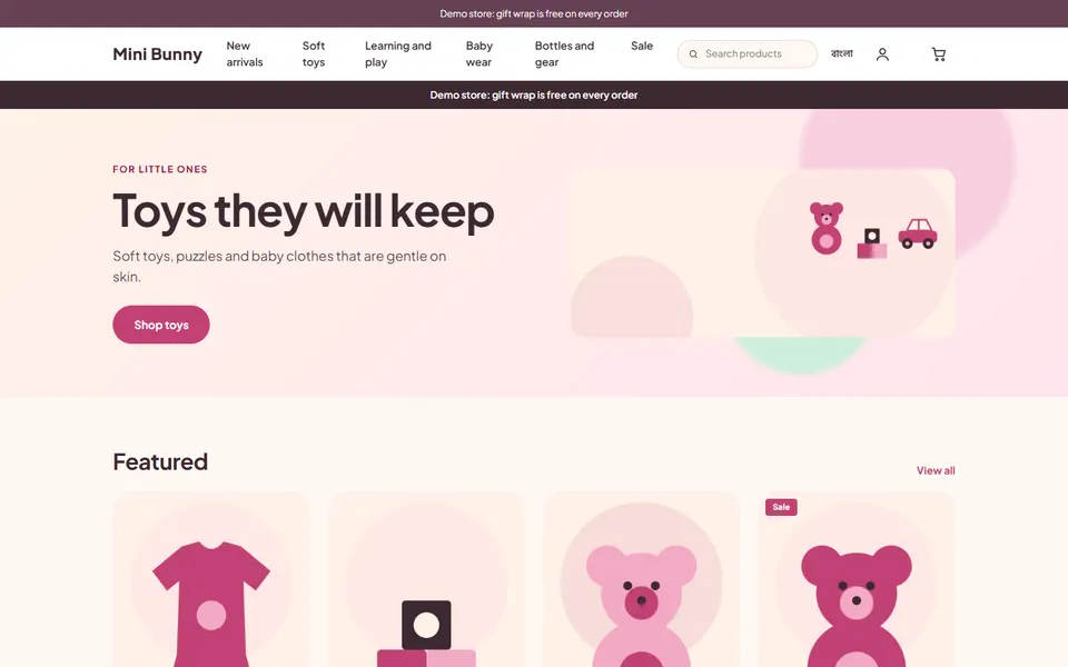 Mini Bunny template home page